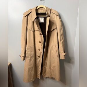 Men's Vintage London Fog Beige Trench Coat with removable liner